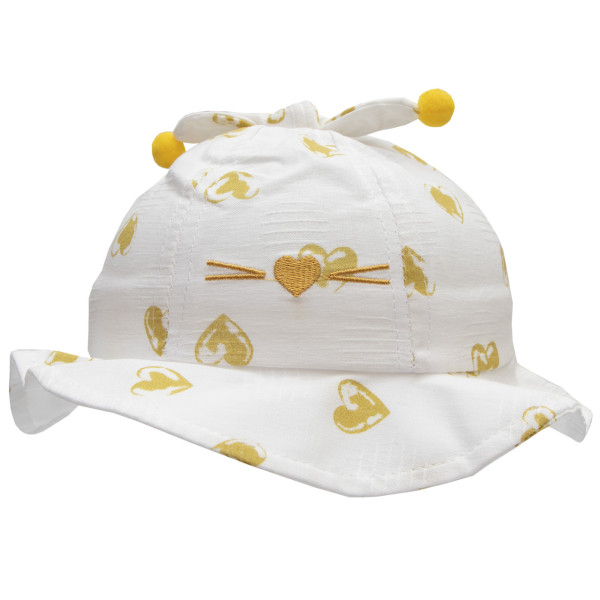 Панама дитяча з бантиком, білий, 48 см, 1-3 років, бавовна (517342)