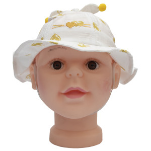 Панама дитяча з бантиком, білий, 48 см, 1-3 років, бавовна (517342)