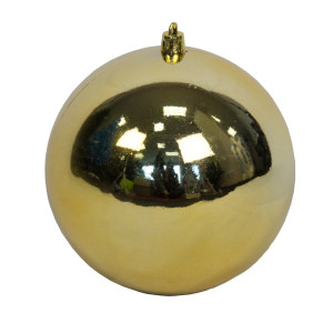 Ялинкова іграшка - куля, D12 см, золотиста, глянець, пластик (890902)