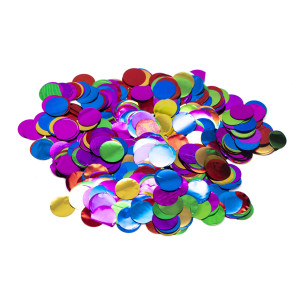 Хлопавка пружинна, 16 см, різнокольорові кружечки з фольги (401157)