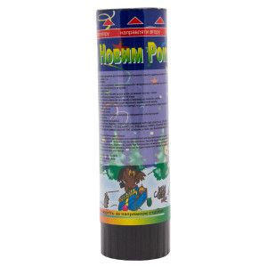 Хлопавка пружинна, 16 см, різнокольорові кружечки з фольги (401157)