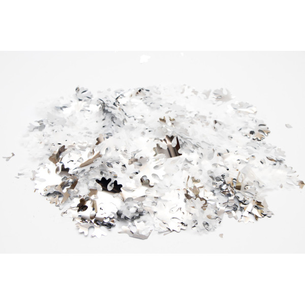 Хлопавка пневматична "CHRISTMAS POPPERS", 78,5 см, білі та сріблясті сніжинки з фольги (401086-1)