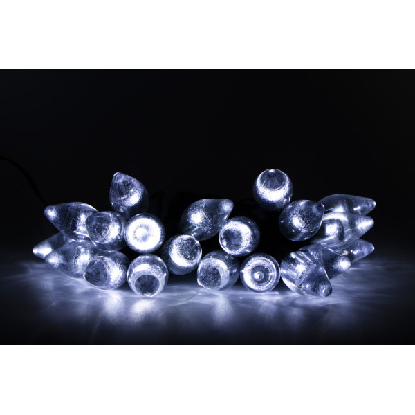 Світлодіодна гірлянда з насадками, 2 м, 20 л, холодний білий, IP20 (650941)