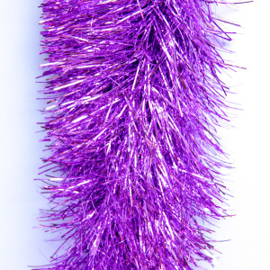 Новорічна прикраса - мішура, 300x12 см, ПВХ, фіолетовий (ГП-120/3-5)