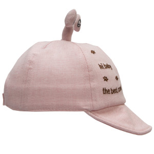 Кепка дитяча з написом, рожева, 46 см, 2-4 роки, бавовна (517847)