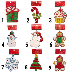 Новорічна ялинкова іграшка - фігурка Дівчинка печиво, 13 см, червоний, пінопласт (000562-9)