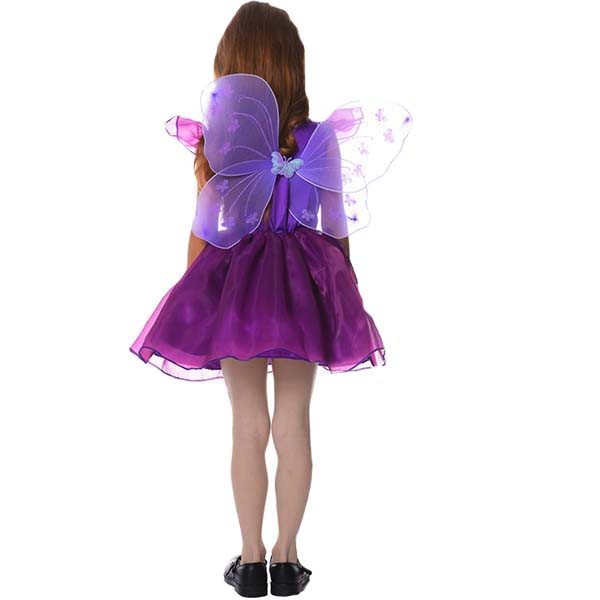 Дитячий карнавальний костюм фея-фіалка, зріст 110-120 см, фіолетовий, віскоза, поліестер (CC548B)