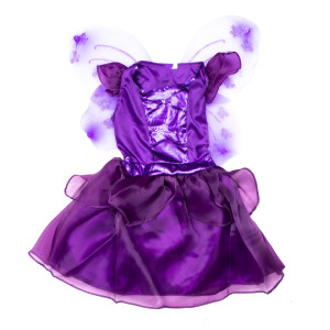 Дитячий карнавальний костюм фея-фіалка, зріст 110-120 см, фіолетовий, віскоза, поліестер (CC548B)
