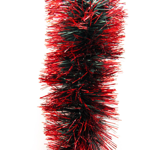 Новорічна прикраса - мішура, 200x9 см, ПВХ, зелено-червона (ГК-90/2-2)