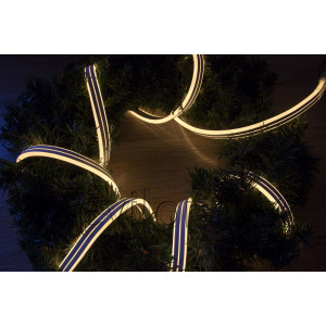 Неонова світлодіодна гірлянда-трубка SMD2835 LED, 3 м, теплий білий, кріплення, IP20 (950057)