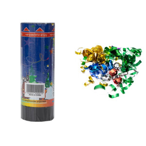 Хлопавка пружинна, 11 см, різнокольорові полоски з фольги (400010)