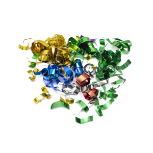 Хлопавка пружинна, 11 см, різнокольорові полоски з фольги (400010)