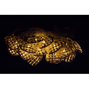 Світлодіодна гірлянда-сердечка, 4 м, 20 л, 3AA батарейки, теплий білий, IP20 (652396)