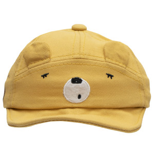 Кепка дитяча ведмедик, жовтий, 43 см, 1-3 років, бавовна (517410)