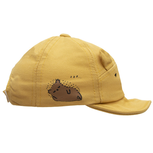 Кепка дитяча ведмедик, жовтий, 43 см, 1-3 років, бавовна (517410)