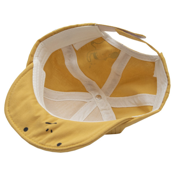 Кепка дитяча ведмедик, жовтий, 43 см, 1-3 років, бавовна (517410)