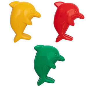 Формочка - дельфін, 16,5x13x3 см, жовтий, пластик (JH2-018-1)