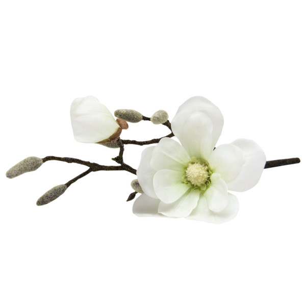 Штучна квітка Магнолія, 45 см, білий (631505)