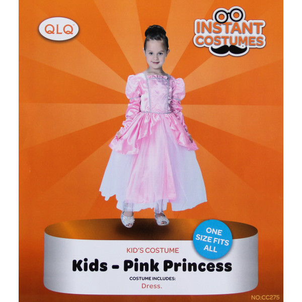 Дитячий карнавальний костюм маленька принцеса, зріст 110-120 см, рожевий, віскоза, поліестер (CC275B)