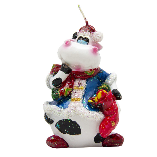 Свічка Бичок з червоним мішком, 9,5 см (011445-3)