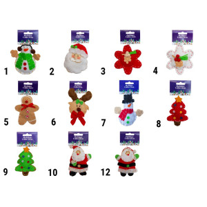 Ялинкова іграшка м'яка - Олень, 11 см, бежевий, текстиль (000401-6)