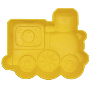 Формочка - паровозик, 16x13x3,5 см, жовтий, пластик (JH2-006-1)