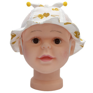 Панама дитяча з сіткою, білий, 46-50 см, 2-4 роки, бавовна (517717)