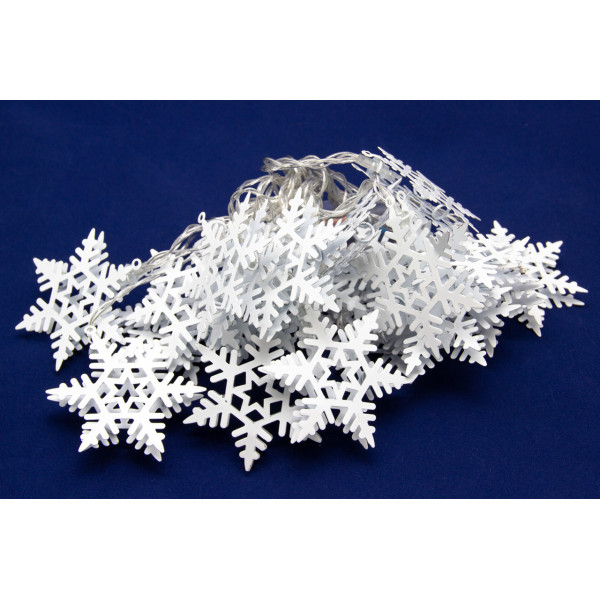 Світлодіодна гірлянда-нитка - зірки, 4 м, 20 л, 3AA батарейки, теплий білий, IP20 (652419)