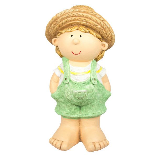 Садова декорація - хлопчик, 38,7x20,5x18 см, різнокольоровий, магнезія (820719-2) для декору та інтер'єру (820719-2)