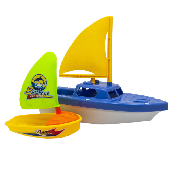 Пісочний набір - пасочки та кораблики, 6 шт, сітка, синій, пластик (DBS11020-1)