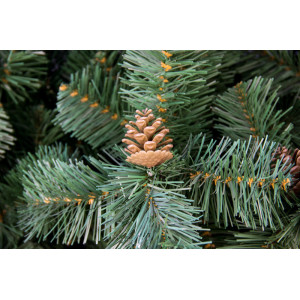 Ялинка штучна - Ріта, 210 см, з 2 частин, металева ніжка, сосна, зелений, ПВХ (МРИШ-210)