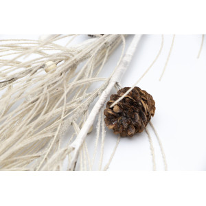 Засніжена гілка з шишками, 40 см (770243)