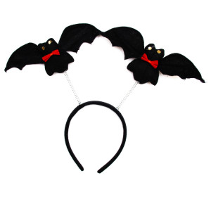 Карнавальний набір ріжки 2 кажана, 34x26 см, поліестер, пластик (461066)