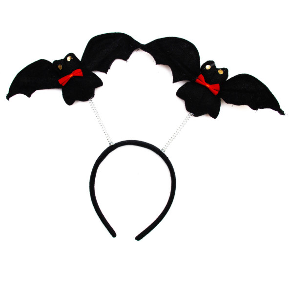 Карнавальний набір ріжки 2 кажана, 34x26 см, поліестер, пластик (461066)