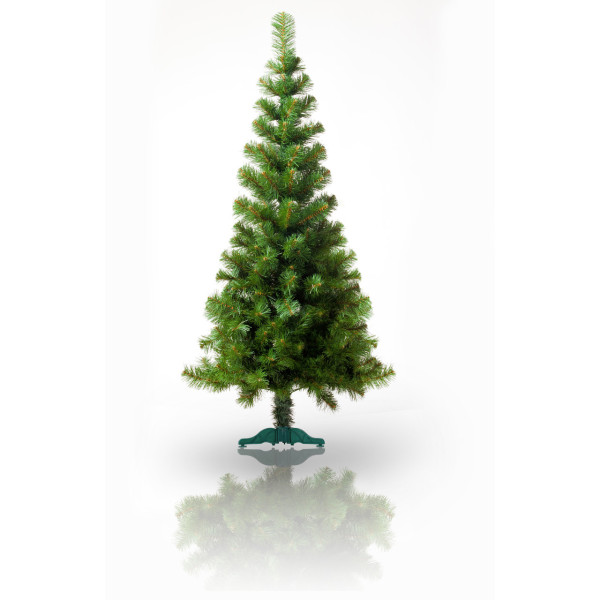 Ялинка штучна - Вікторія, 120 см, пластикова ніжка, сосна, зелений, ПВХ (МВ-120)