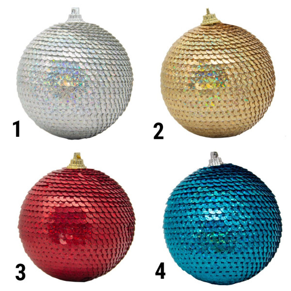 Ялинкова іграшка - куля, D 8,5 см, золотиста, пінопласт, пластик (661497-2)