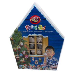 Набір для дитячої творчості - новорічний, 8 шт, 7 см, кераміка (021925)