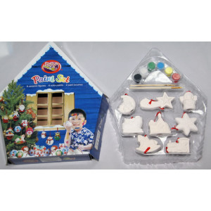 Набір для дитячої творчості - новорічний, 8 шт, 7 см, кераміка (021925)