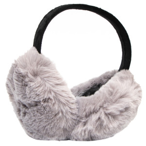 Хутряні навушники дитячі, теплі з еко хутра, 19,5x14,8x14 см, сірі (240042)