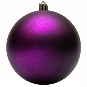 Ялинкова іграшка - куля, D10 см, фіолетова, матова, пластик (250133)