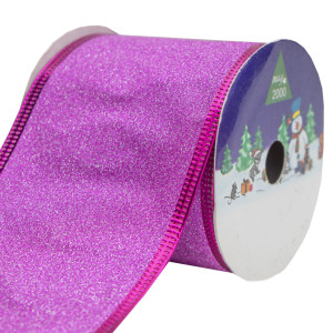 Декоративна прикраса - стрічка в рулоні, 3 м, 6,3 см, рожевий, ПВХ (080587-9)