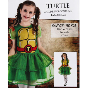 Дитячий карнавальний костюм черепашка-1, зріст 110-120 см, зелений, віскоза, поліестер (091044B)