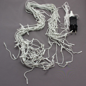 Світлодіодна гірлянда-бахрома, 5 м, 163 л, миготлива, холодний білий, IP44 (950132)