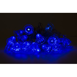 Світлодіодна гірлянда - дзвіночки, 3,6 м, 24 л, синій, IP44 (040216)
