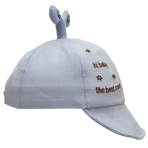 Кепка дитяча з написом, світло-блакитний, 46 см, 2-4 роки, бавовна (517878)