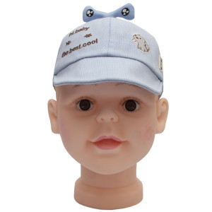 Кепка дитяча з написом, світло-блакитний, 46 см, 2-4 роки, бавовна (517878)