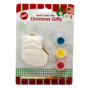 Набір для дитячої творчості - шкарпетка Санта (Дід Мороз), 7 см, кераміка (791736)