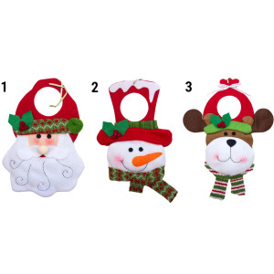 Новорічна ялинкова іграшка - фігурка Олень, 27 см, різнокольоровий, текстиль (430475-3)