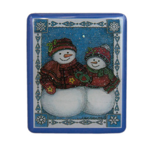 Новорічний магніт сніговики, 5,5x4,5 см (012183-1)