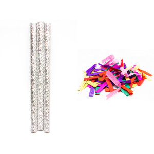 Конфетті-стік, 35 см, різнокольорове конфетті з фольги (400485)
